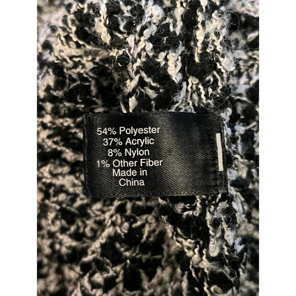 Lane Bryant Sweater Womens 14/16 Black White Boucle Knit V-Neck Tunic Pullover - Picture 6 of 7